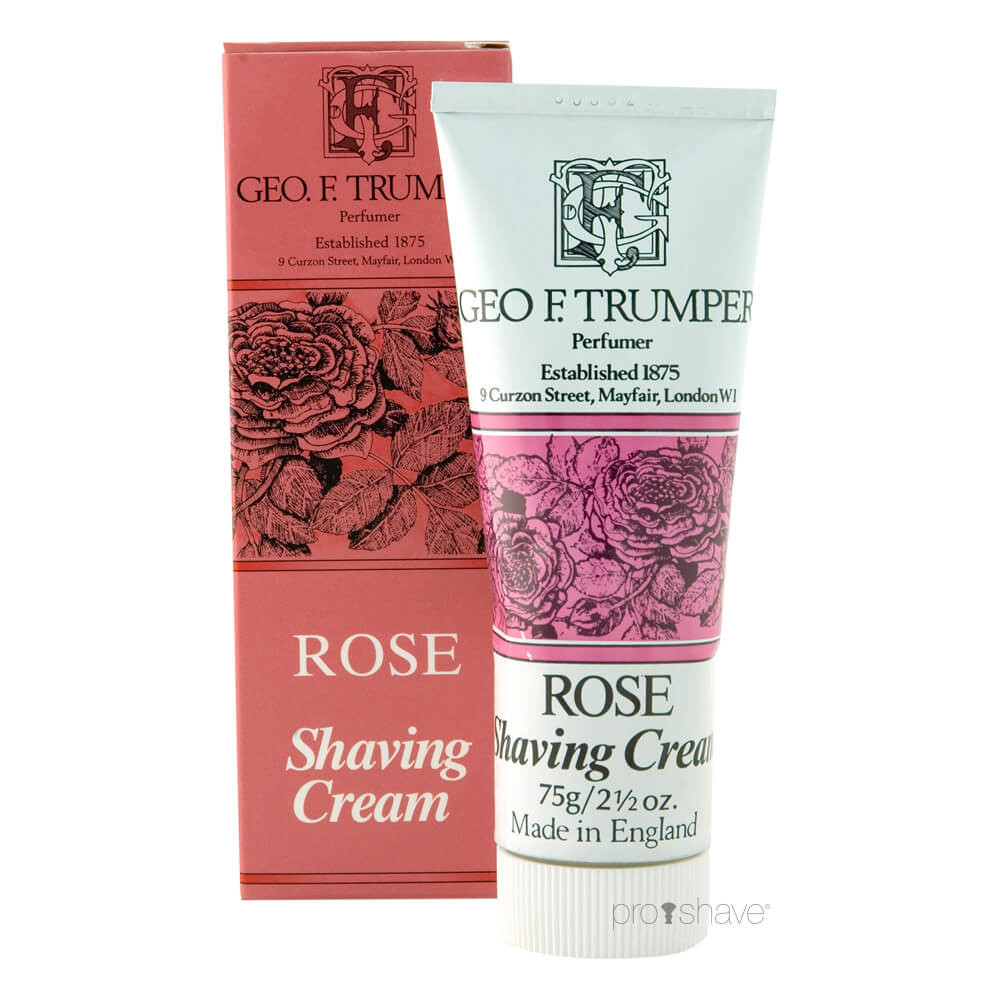 4: Geo F Trumper Barbercreme på tube, Rose, 75 gr.